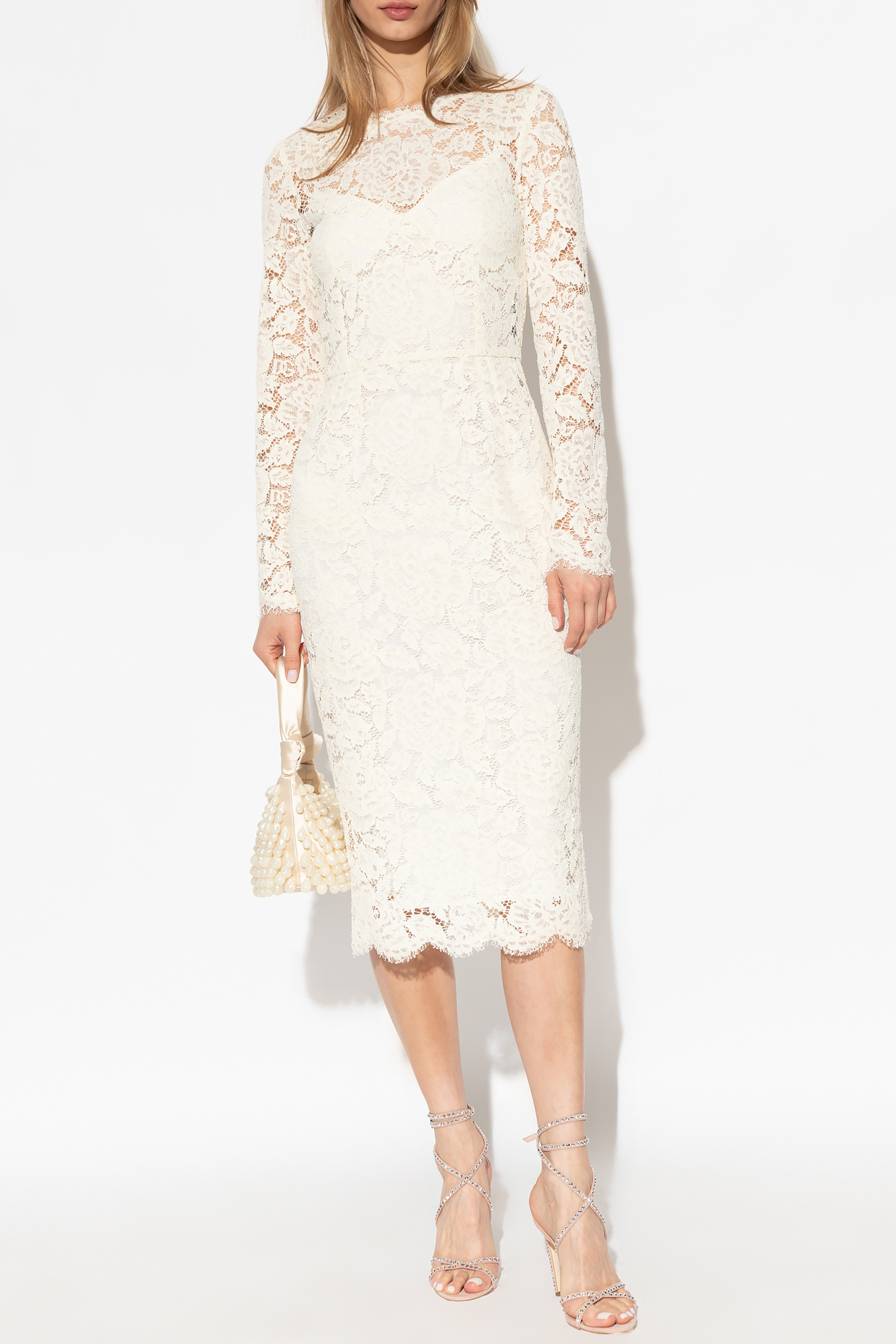 Dolce gabbana white lace dress best sale